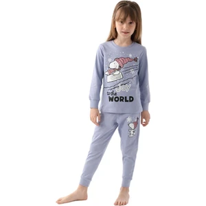 Snoopy Kız Çocuk Indigo Pijama Takımı 1613