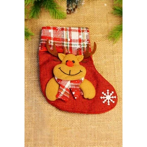 Patladı Gitti  Yılbaşı Süsü Çorap Geyik Figürlü 16 cm