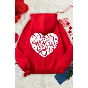 More Love Baskılı  Pamuklu Oversize Sweatshirt