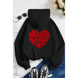 More Love Baskılı  Pamuklu Oversize Sweatshirt