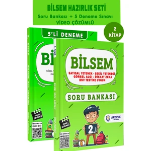 Ardışık Yayınları 2. Sınıf Bilsem Soru Bankası ve Deneme Sınavı Tamamı Video Çözümlü 2 Kitap Set