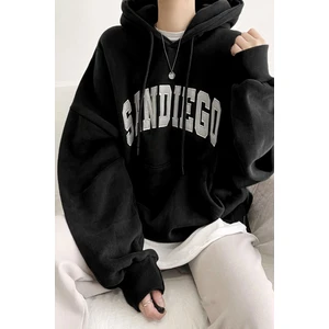 Uygun Tarz Sandiego Baskılı Oversize Sweatshirt