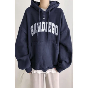 Uygun Tarz Sandiego Baskılı Oversize Sweatshirt
