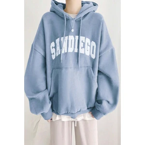 Sandiego Baskılı Oversize Sweatshirt