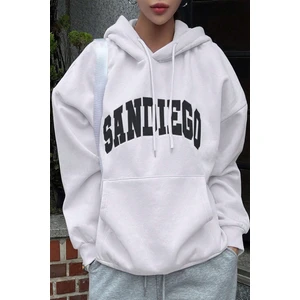 Sandiego Baskılı Oversize Sweatshirt
