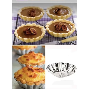 Snow Homs 6 Adet - Mini Tart Kalıbı Çiçek Model / Kek Kalıbı/ Metal Paslanmaz / Mutfak