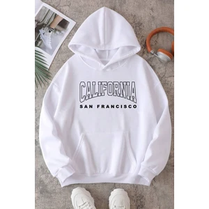 Uygun Tarz California Baskılı Oversize Sweatshirt