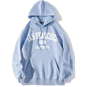 Uygun Tarz San Francisco Baskılı Oversize Sweatshirt