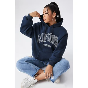 California Baskılı Oversize Sweatshirt