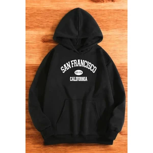 Uygun Tarz San Francisco Baskılı Oversize Sweatshirt