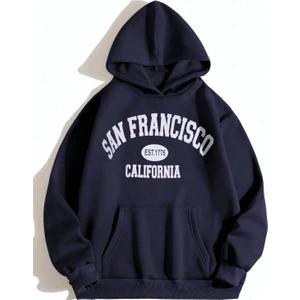 Uygun Tarz San Francisco Baskılı Oversize Sweatshirt