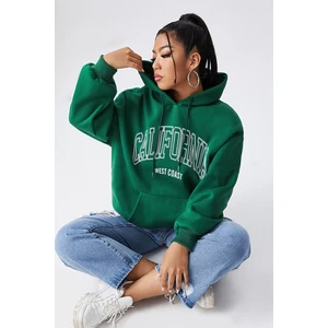 California Baskılı Oversize Sweatshirt
