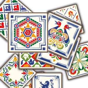 Kendinden Yapışkanlı Oyun Desenli Pvc Karo 15 x 15 cm 10'lu Paket