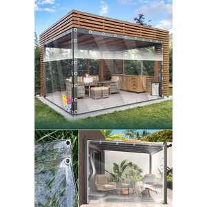 2x4.2 Metre Şeffaf Balkon Perdesi, Kış Bahçesi Şeffaf Mika