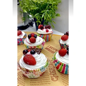 Snow Homs 100’lü Renkli Muffin Cupcake Kalıpları Kek Kapsülü Cupcake Muffin Kağıt Kek Kalıbı