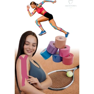 Akestoria Med Kinezyo Sporcu Bandı Destekleyeci Bandı Pembe 5 M x 5 cm KT-004