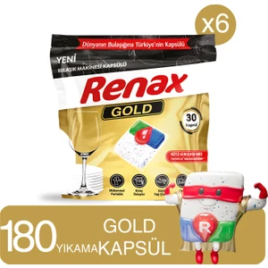 Renax Gold Bulaşık Makinesi Kapsülü 30 Lu -6 Paket