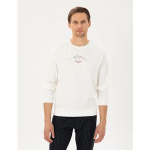 Pierre Cardin Erkek Ekru Regular Fit Sweatshirt 50290611-VR019