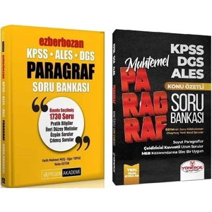 Pegem Akademi Yayıncılık KPSS ALES DGS Paragraf Ezberbozan Soru Bankası - Yönerge Paragraf Soru Bankası 2'li Set