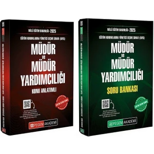 Pegem Akademi Yayıncılık 2025 Meb Ekys Müdür ve Yardımcılığı Konu Anlatımı - Soru Bankası 2'li Set