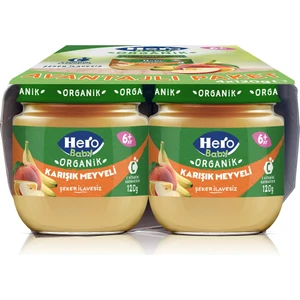 Hero Baby Kavanoz Maması 120 gr  (4 Lü Set) Karışık Meyveli