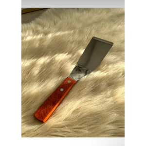 Snow Homs Lüks Ahşap Saplı Paslanmaz Çelik Spatula - Pasta - Pizza- Hamur