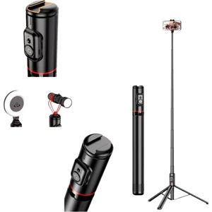 Hepu Hp T10 Bluetooth Özellikli Stabil Selfi Çubuğu 183 cm Ayarlanabilir Uzunluk