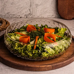 Cage - Büyük Boy Cam Salata Sunum Kasesi