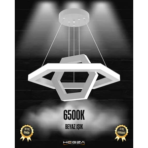 Hegza Lighting Ciclo (Gri Kasa, Beyaz Işık) Ledli Modern Sarkıt Linear LED Avize Salon Mutfak Oturma Odası Yatak Odası Antre Hol LED