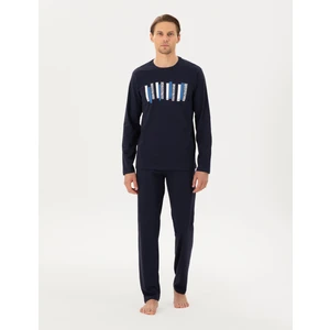 Pierre Cardin Erkek Lacivert Uzunkol Pijama Takımı 50306726-200