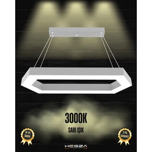 Hegza Lighting Joya (Gri Kasa, Sarı Işık) Ledli Modern Sarkıt Linear LED Avize Salon Mutfak Oturma Odası Yatak Odası Antre Hol LED