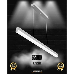 Hegza Lighting Magro 100CM (Gri Kasa, Beyaz Işık) Ledli Modern Sarkıt Linear LED Avize Salon Mutfak Oturma Odası Yatak Odası Antre Hol Ofis LED