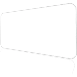 70X30 Logosuz Beyaz-White Ilyuka MP347030 Büyük Boy Xl Gaming Mousepad Dikişli Kenar Kaymaz Taban 70X30CM