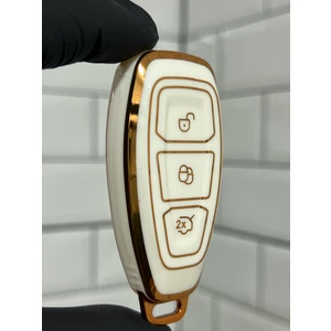 Barkas Elektronik Ford Kuga Focus Mondeo Fiesta Anahtar Kılıfı Beyaz Gold