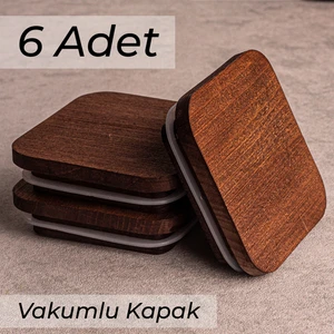 Bella Milla 6'lı Kare Ahşap Vakumlu Kare Kapak Elysia Timeless Uyumlu