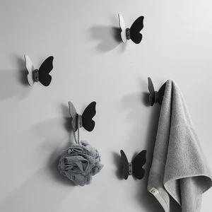 Evimobi Design Kelebek Desenli Metal Askılık - Dekoratif Metal Elbise Askısı - Banyo Havlu Bornoz Askısı - Portmanto Askısı