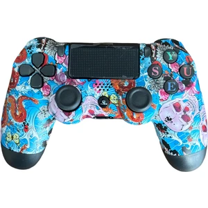Ps4 Uyumlu Dualshock 4 Kablosuz Joystick Wireless PS4 Oyun Kolu Kurukafa Party (Ps4 / Pc Uyumlu) + Şarj Kablosu