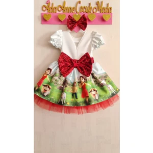 Kız Çocuk Heidi ve Peter Kabarık Tüllü Elbise