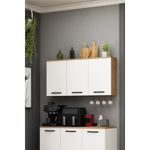 AVM Park Smart Üst Modül Çok Amaçlı Dolap Erzak Dolabı Airfry Dolabı Kahve Köşesi Sepet Beyaz