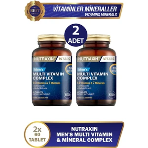 Men's MultiVitamin Complex 60 Tablet x 2 Adet