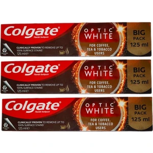 Optic White Diş Macunu - Kahve, Çay ve Tütün Lekelerine Karşı, 3 x 125 ml