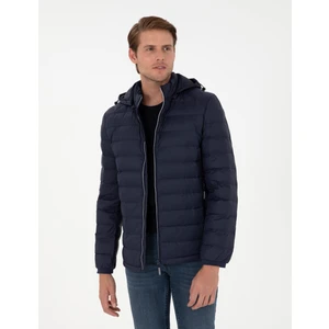 Pierre Cardin Erkek Lacivert Kapüşonlu Cropped Slim Mont 50292790-VR033