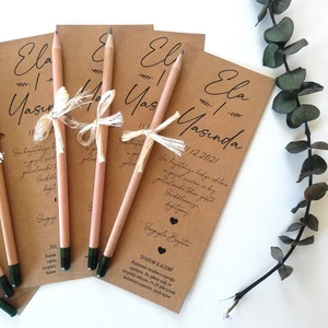 Kraft Kağıt Bebek Çocuk Doğum Günü Hediyesi Tohumlu Kalem 30 Adet