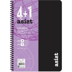 Keskin Defter Asist A4 Pp Kapak Ayraçlı 4+1 125 Yp. 351523 1