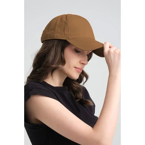 Spor Kep Şapka Ayarlanabilir Tokalı Camel Gabardin Kep Şapka Baseball Cap