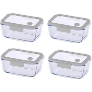 Fika Glace Gri Vakumlu 4 Parça Saklama Kabı 800 ml