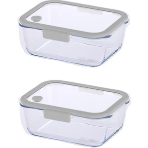 Fika Glace Gri Vakumlu 2 Parça Saklama Kabı 1200 ml