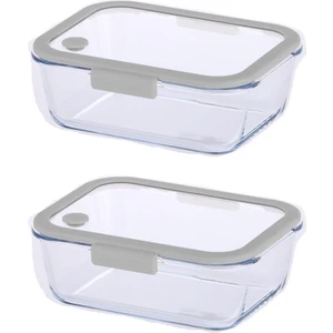 Fika Glace Gri Vakumlu 2 Parça Saklama Kabı 1900 ml