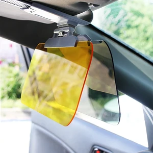 Araba Gözlüğü 2 In 1 Gün ve Gece Sürüş Vizör Gözlük Araba Güneş Anti-Parlama Blok Visor Otomatik Cam Genişletici Evrensel