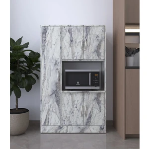 Riva 5 Kapaklı Çok Amaçlı Dolap Mutfak&banyo Dolabı,kiler Mermer Desenli